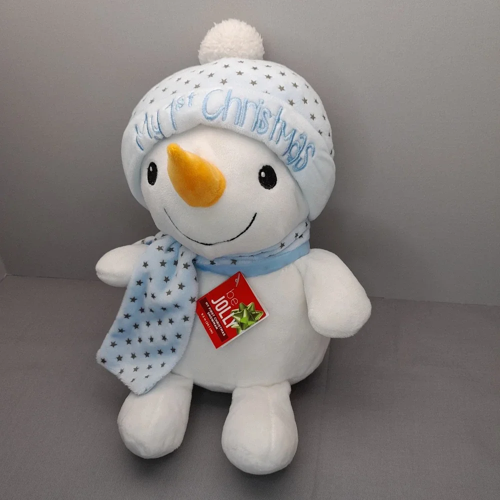 Dan Dee My 1st Christmas Snowman Plush Blue Star Hat Scarf 9.5in 2019 Walgreens